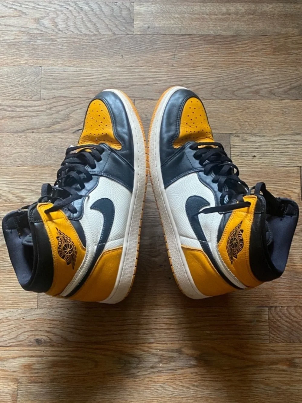 Nike Air Jordan 1 Retro High OG Taxi Yellow Toe 555088-711 Men's Size 14